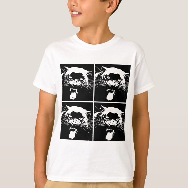 Camiseta Jaguar Preto e Branco (Frente)