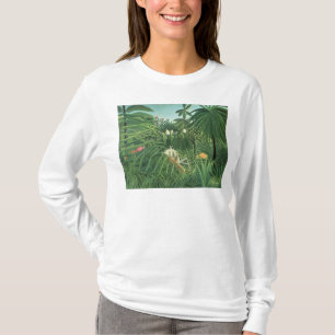 Camiseta Jaguar que ataca um cavalo, 1910