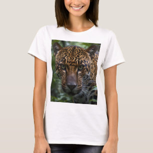 Camiseta Jaguar Selvagem Profundo Na Floresta,