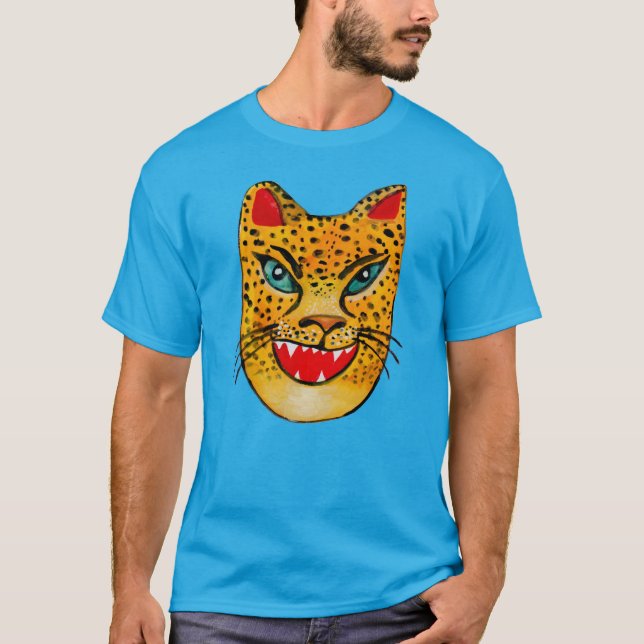 Camiseta Jaguar Watercolor T-Shirt Rindo (Frente)