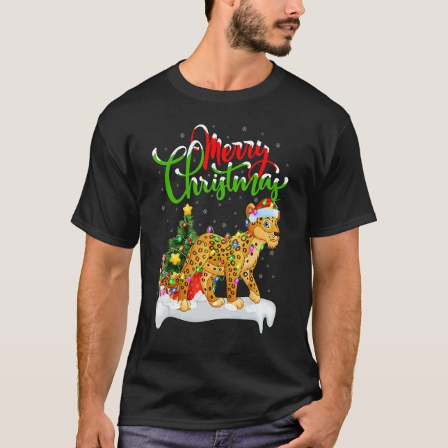 Camiseta Jaguar   Xmas Decorations Santa Jaguar Christmas (Frente)