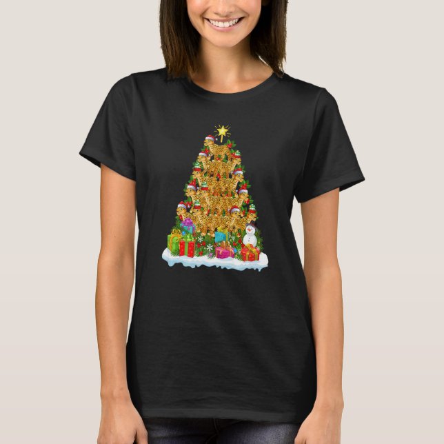 Camiseta Jaguar  Xmas Holiday  Jaguar Christmas Tree (Frente)