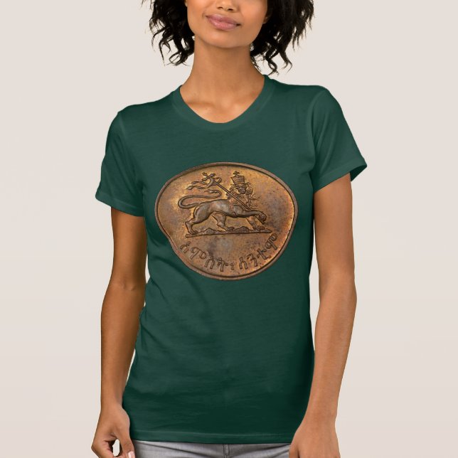 Camiseta Jah Army império of Ethiopia Rastafari Girls Shirt (Frente)
