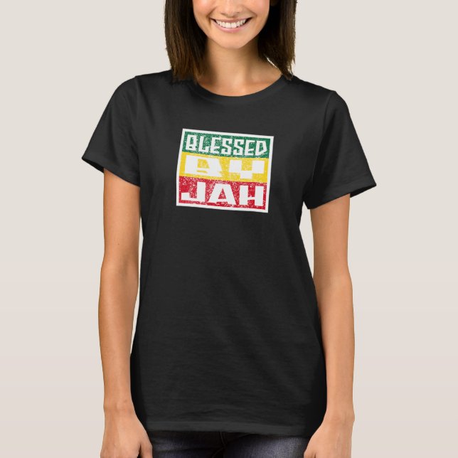 Camiseta Jah Bless Rasta Raggae Ragga Raízes de Deus rasta (Frente)