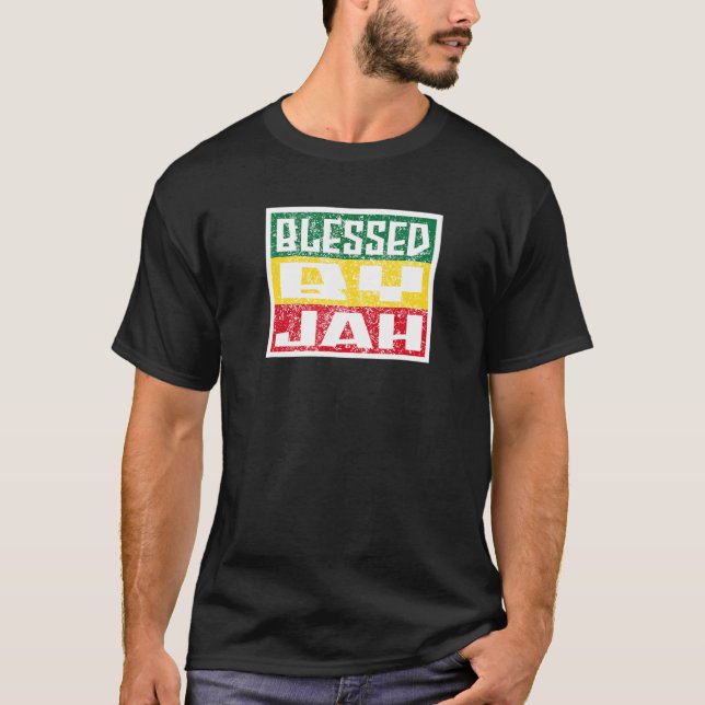 Camiseta Jah Bless Rasta Raggae Ragga Roots God Rasta (Frente)