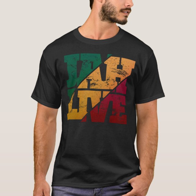 Camiseta Jah Live Rasta Cores Distintas (Frente)