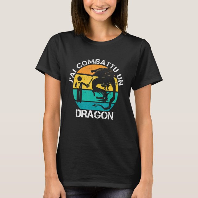 Camiseta J'ai Combu Un Dragon Boa Recuperação Quebrou Braço (Frente)