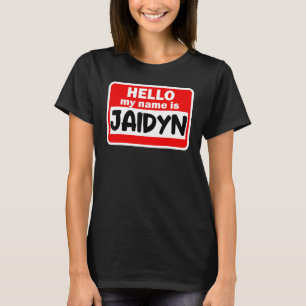 Camiseta Jaidyn Hello Meu Nome É Tshirt Name On Custom