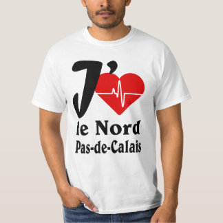 Camiseta J'aime le Nord pas de Calais
