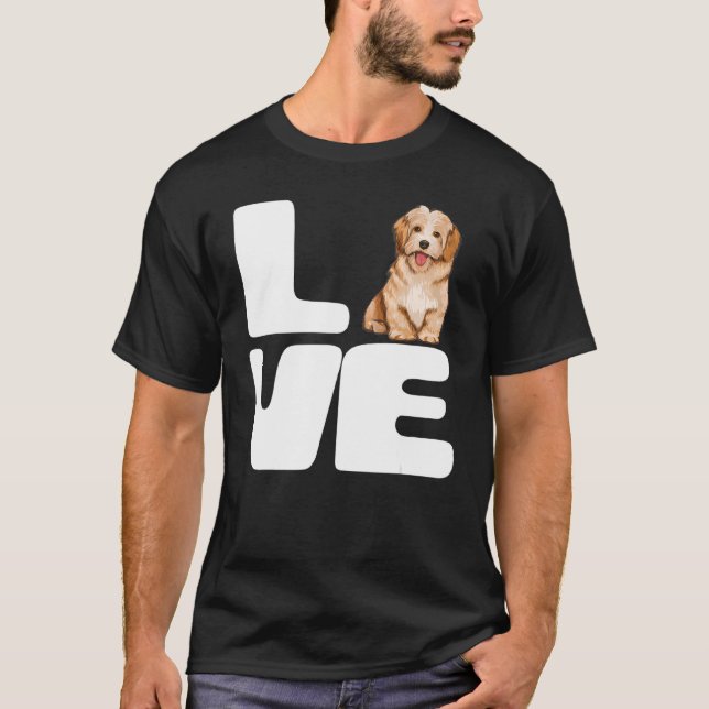 Camiseta J'aime Mon Bichon Havanais L'amour Love French Lan (Frente)
