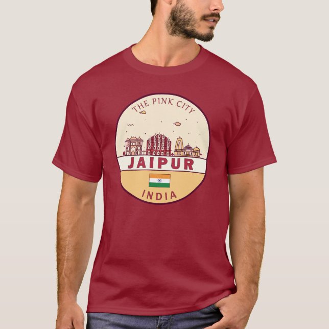 Camiseta Jaipur India City Skyline Emblem (Frente)