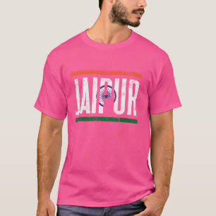 CAMISETA JAIPUR ÍNDIA COM SUA BANDEIRA E CORES ÍNDIAS ORGUL