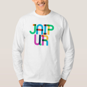 Camiseta Jaipur Índia Letras de Pop Art