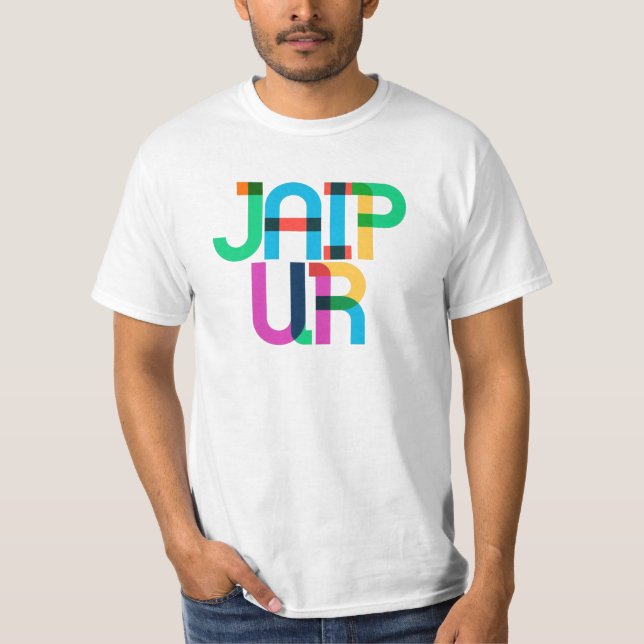 Camiseta Jaipur India Pop Art Letters (Frente)