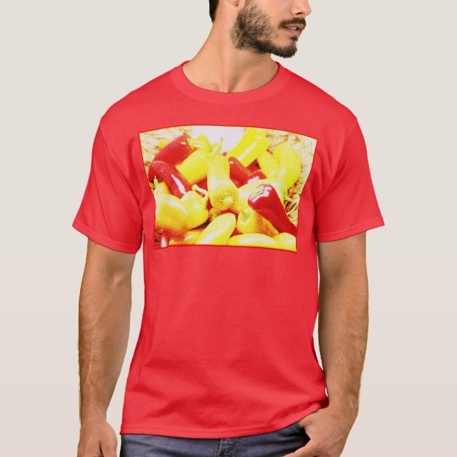 Camiseta "Jalapeno Chili Peppers" Foto Bela. Compre agora (Frente)