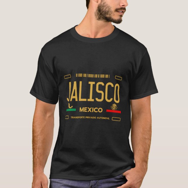 Camiseta Jalisco Mexico License Plate Aestic Jalisco (Frente)