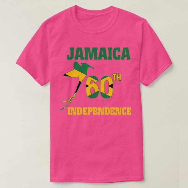 Camiseta Jamaica 60º aniversário O beija-flor dentro (Frente do Design)