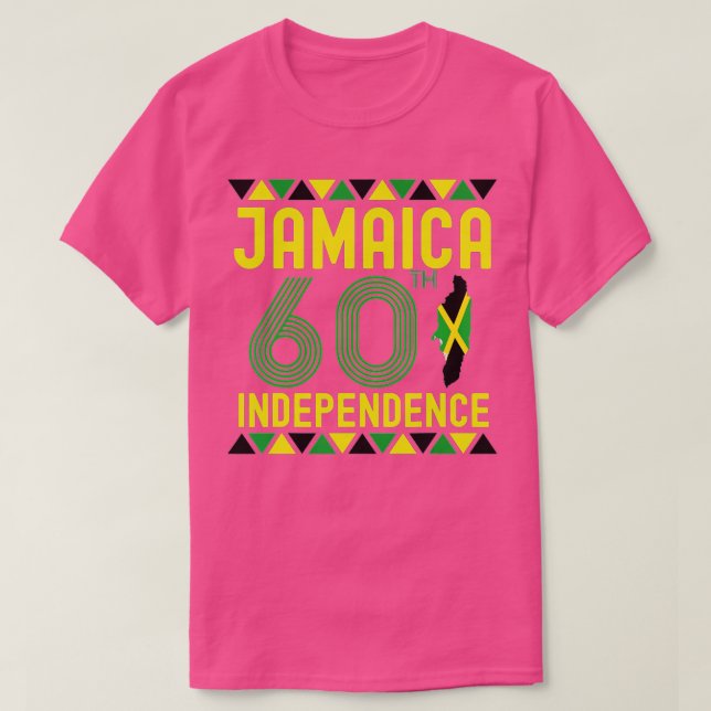 Camiseta Jamaica 60º Dia da Independência 1962 2022 Orgulho (Frente do Design)