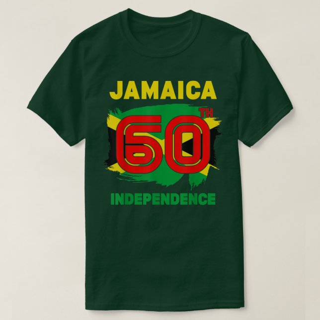 Camiseta Jamaica 60th Celebration Independence Day 2022 Jam (Frente do Design)
