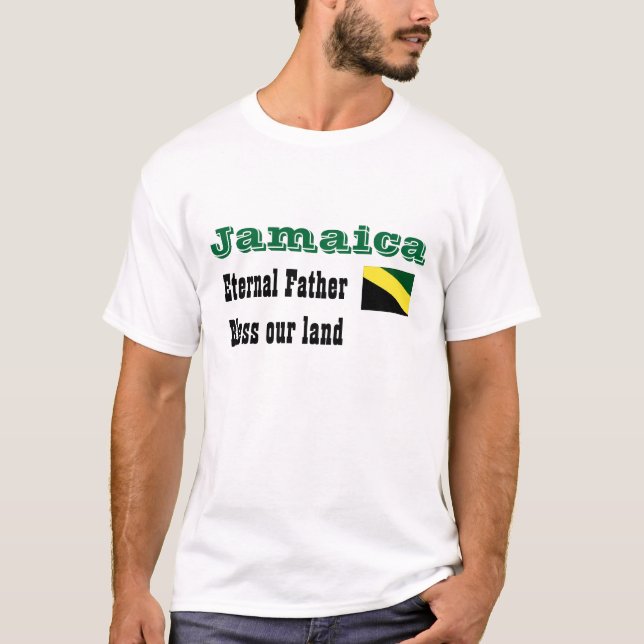 Camiseta jamaica abençoe nossas t-shirts terrestres (Frente)