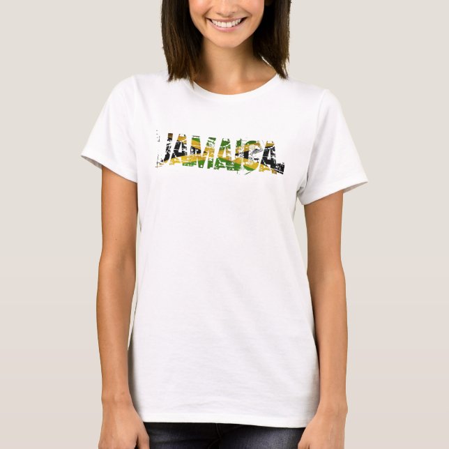 Camiseta Jamaica afligiu a parte superior de tanque da (Frente)