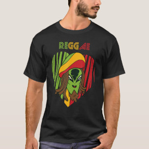 Camiseta Jamaica Alienígena Reggae Heart Rasta Souvenir Ras