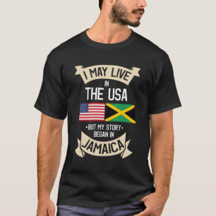 Camiseta Jamaica American Flag Usa Jamaican Roots