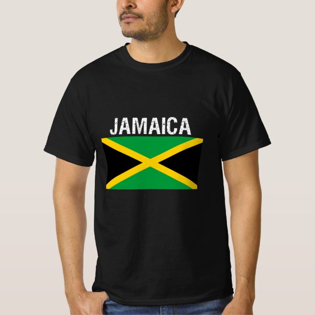 Camiseta Jamaica, bandeira da Jamaica (Frente)