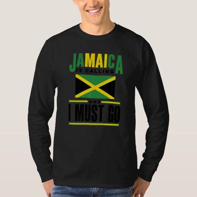 Camiseta Jamaica Bandeira Jamaicana Jamaica Está Chamando E (Frente)