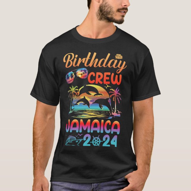 Camiseta Jamaica Birthday Trip Vacation 2024 Matching Group (Frente)