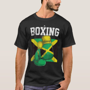 Camiseta Jamaica Boxing Luvas Boxer Boxer Bandeira jamaican