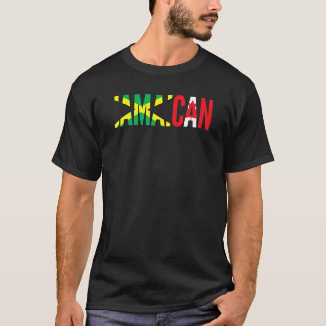 Camiseta Jamaica Canada Flag for Half Canadian Jamaican Roo (Frente)