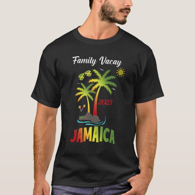 Camiseta Jamaica Caribbean Family Vacation 2023 Girls Trip_ (Frente)