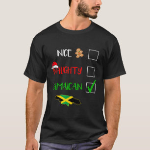 Camiseta Jamaica Christmas Naughty Nice Check List Jamaican