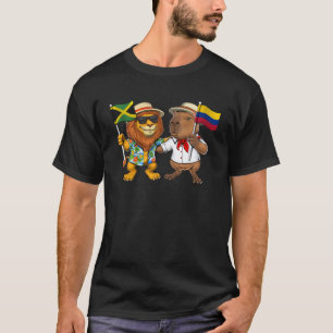 Camiseta Jamaica Colômbia Bandeira Raízes Jamaicanas Heranç