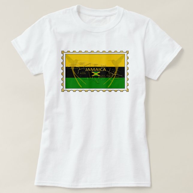 Camiseta Jamaica Colors Humming Birds Stamp T Shirt (Frente do Design)