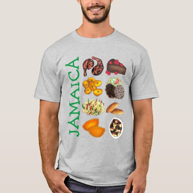 Camiseta JAMAICA Comidas jamaicana Ilhas Caribes (Frente)