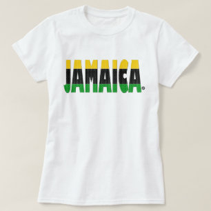 Camiseta Jamaica Dourada Black Green Strips Jamaica T-Shirt