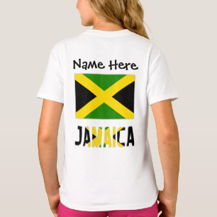 Camiseta Jamaica e bandeira jamaicana com seu nome