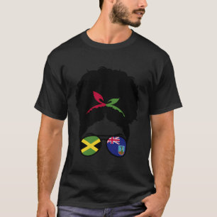 Camiseta Jamaica E Montserrat Misturam Cabelo Afro-Jamaican