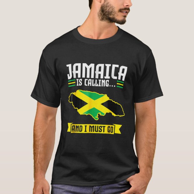 Camiseta Jamaica Está Chamando Eu Tenho Que Ir Para O Patri (Frente)
