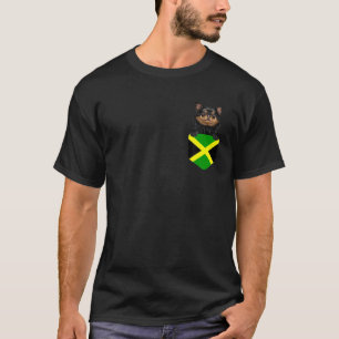 Camiseta Jamaica Flag Black Chihuahua Dog No Bolso