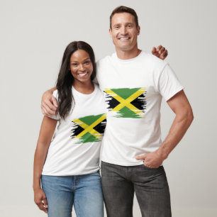 Camiseta Jamaica Flag Brush Art