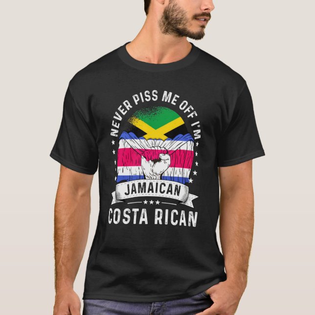 Camiseta Jamaica Flag Costa Rica Grown Humor Citizen Pride (Frente)