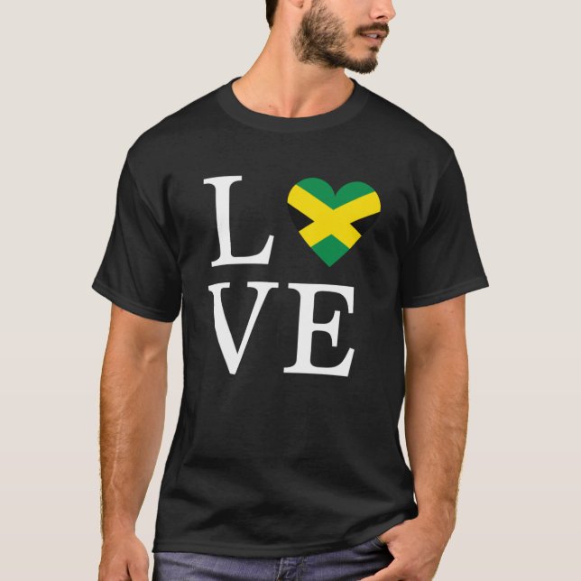 Camiseta Jamaica Flag Cute Viagem Vacing e Caribe um (Frente)