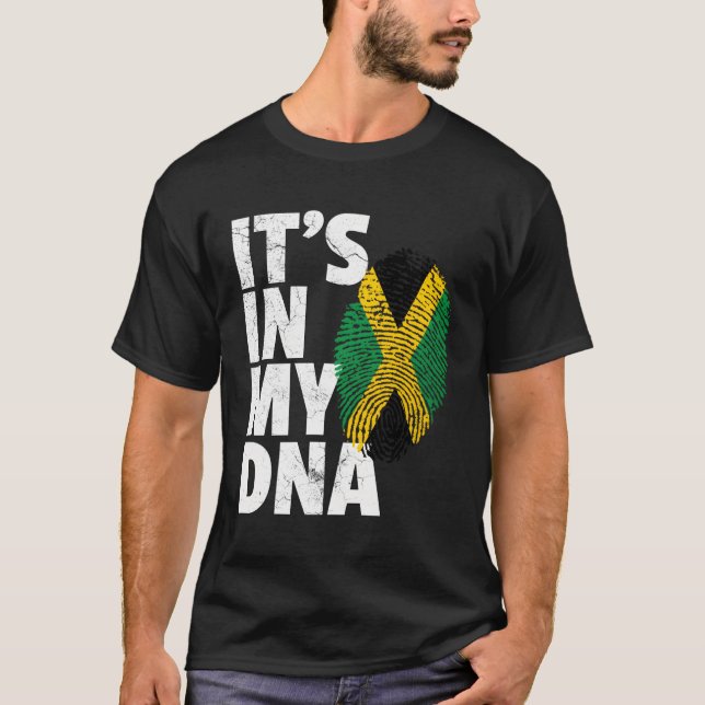 Camiseta Jamaica Flag Jamaican Pride Dna Island (Frente)