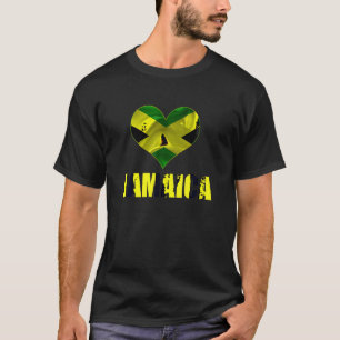 Camiseta Jamaica Flag Love Hearde Pride Gift T Shirt