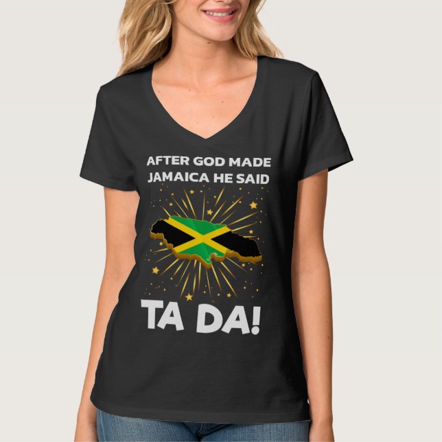 Camiseta Jamaica Flag Map Jamaican (Frente)