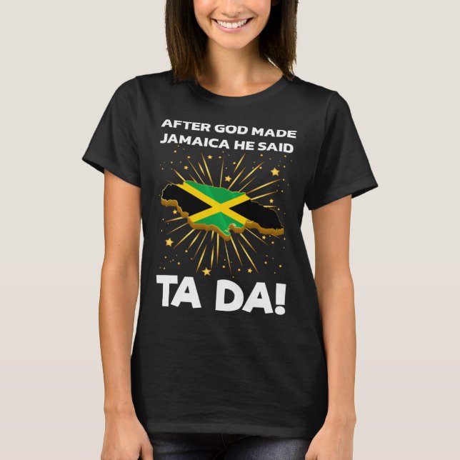 Camiseta Jamaica Flag Map Jamaican (Frente)