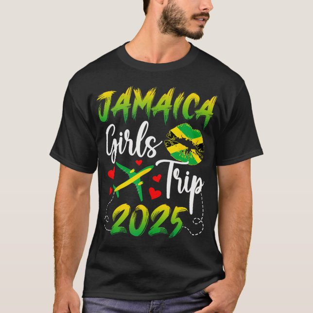 Camiseta Jamaica Girls Trip 2025 Vacation Jamaica Viagem (Frente)